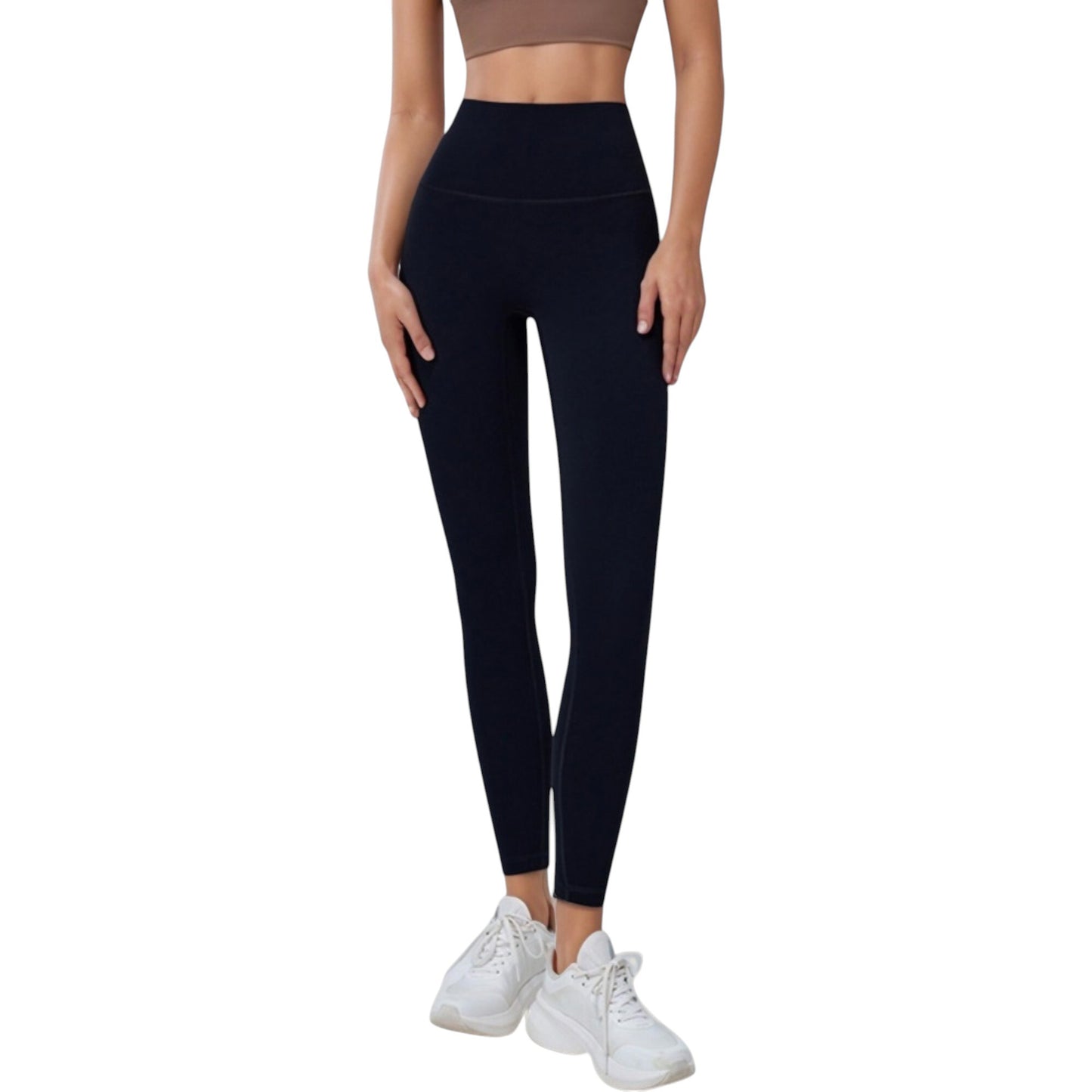 High Waist Full Length Seamless Leggings with Body Contouring Design