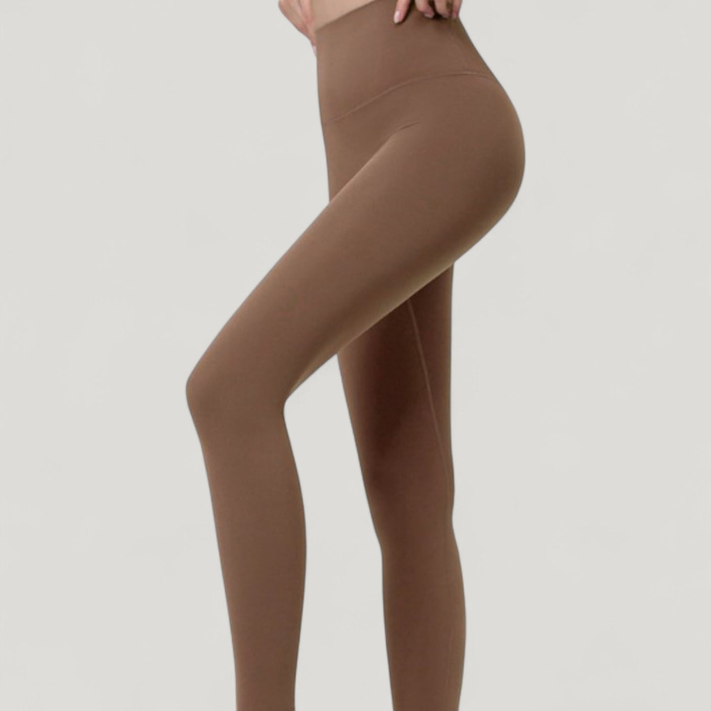 High Waist Full Length Seamless Leggings with Body Contouring Design