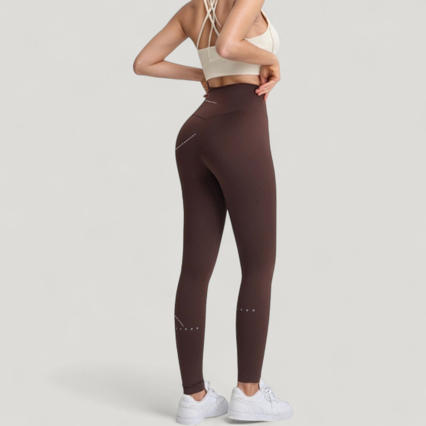 High Waist Full Length Seamless Leggings with Body Contouring Design