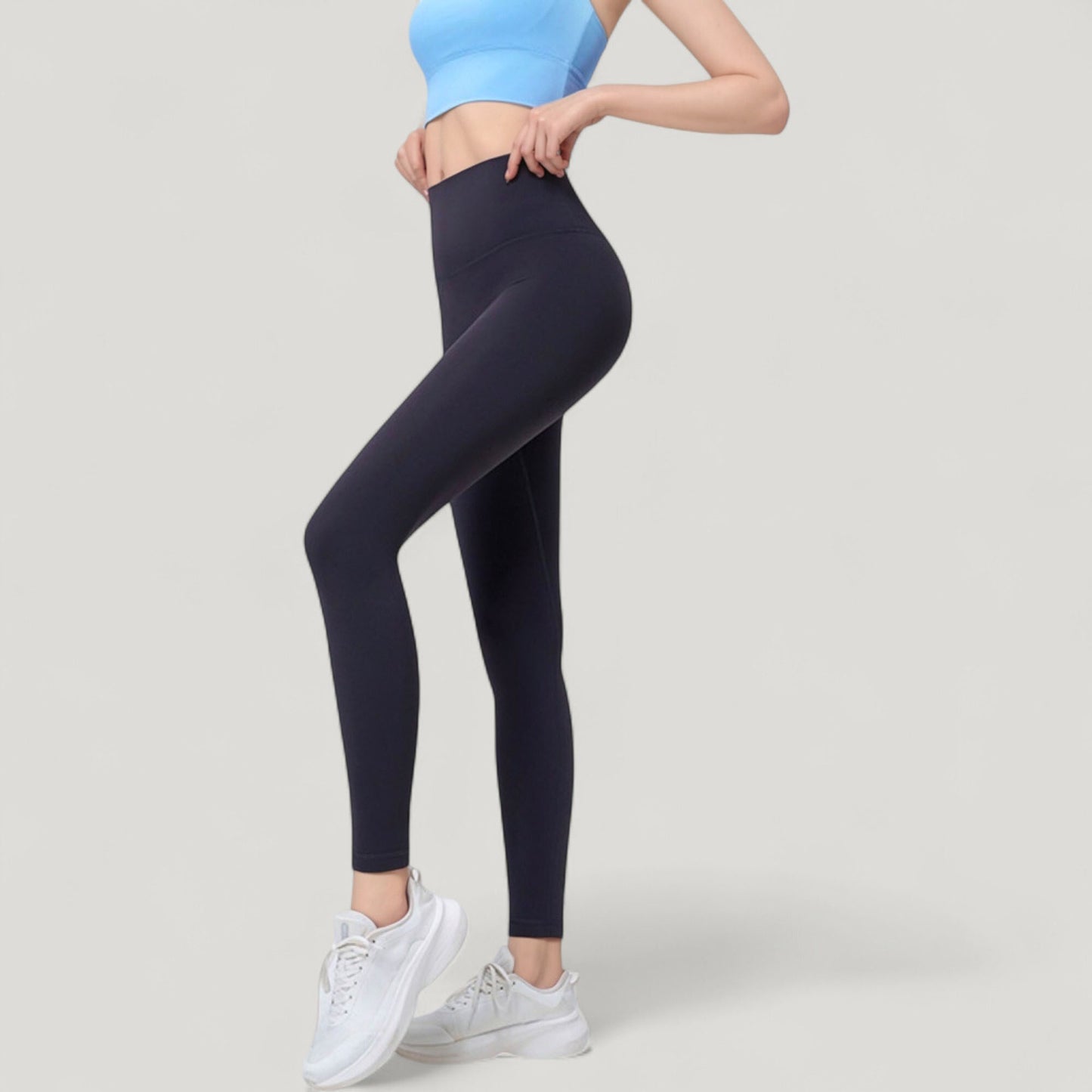 High Waist Full Length Seamless Leggings with Body Contouring Design