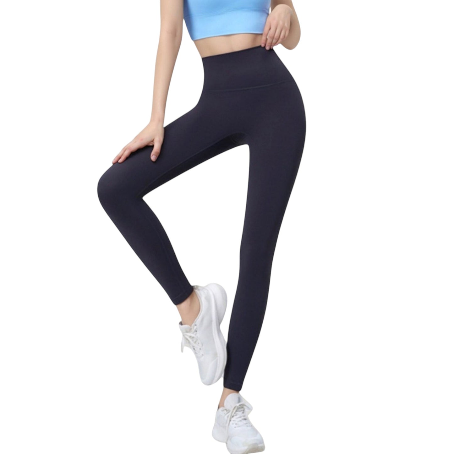 High Waist Full Length Seamless Leggings with Body Contouring Design