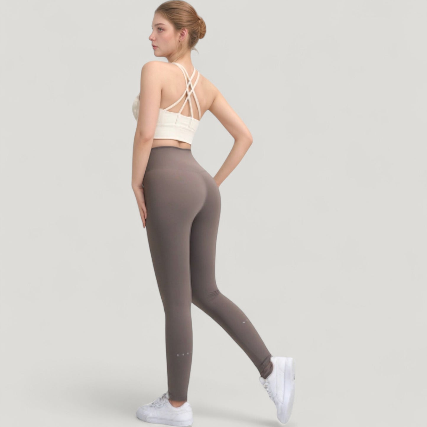 High Waist Full Length Seamless Leggings with Body Contouring Design