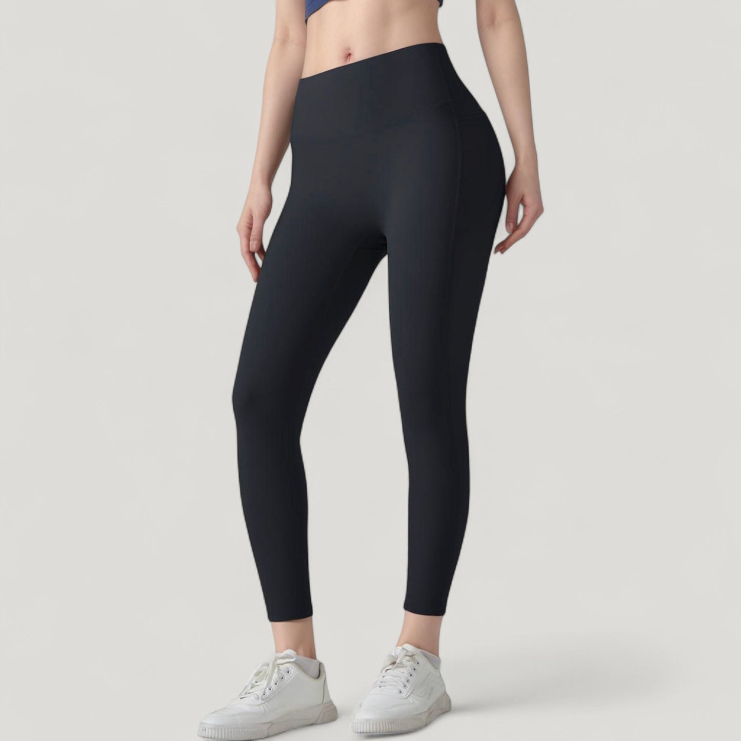 High Waist Leggings with Side Pockets and Seamless Fitted Design for Active and Casual Wear