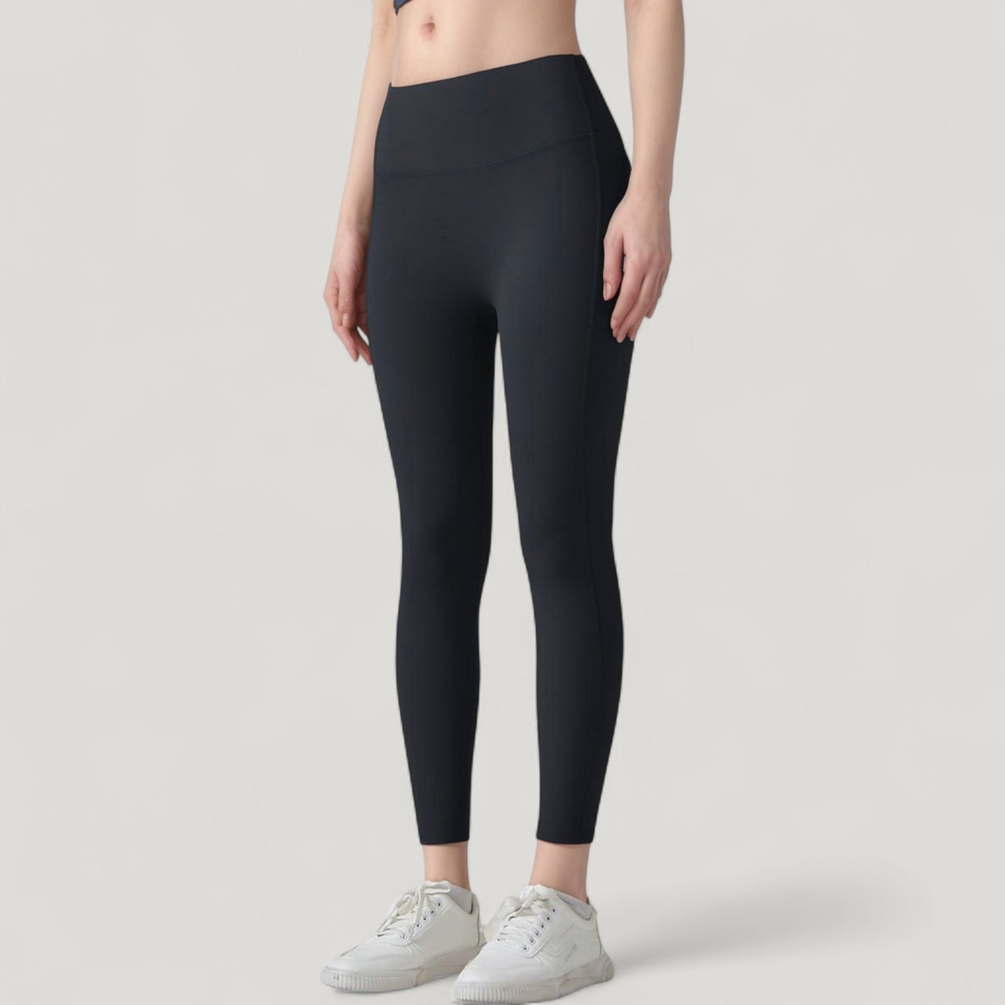 High Waist Leggings with Side Pockets and Seamless Fitted Design for Active and Casual Wear