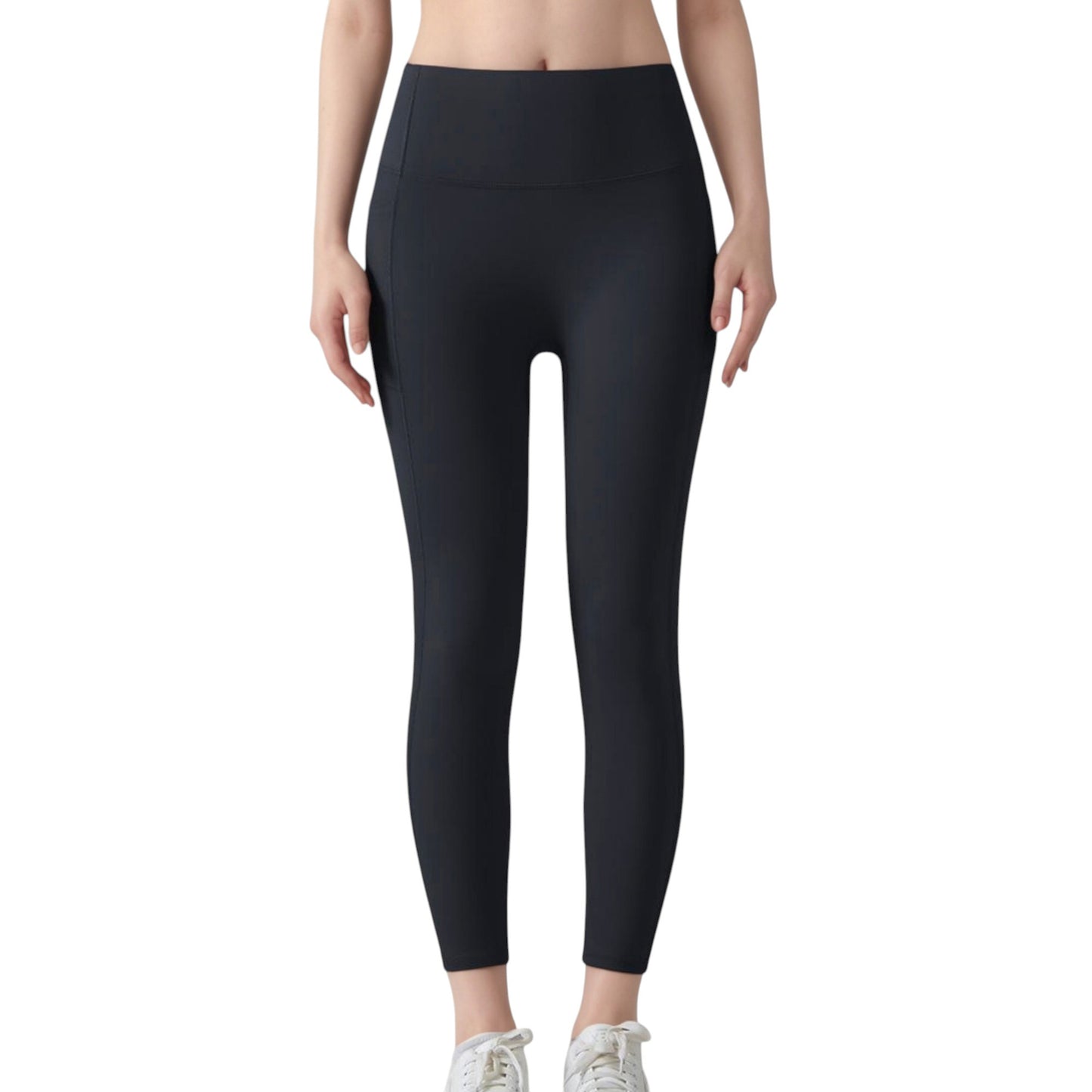 High Waist Leggings with Side Pockets and Seamless Fitted Design for Active and Casual Wear