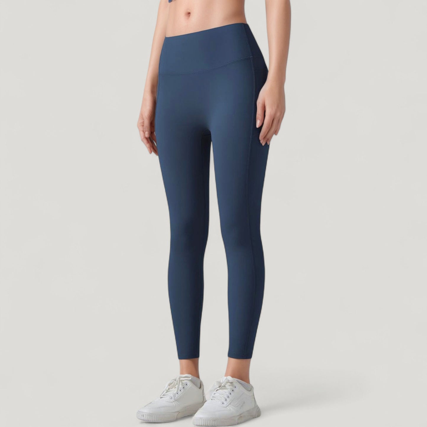 High Waist Leggings with Side Pockets and Seamless Fitted Design for Active and Casual Wear