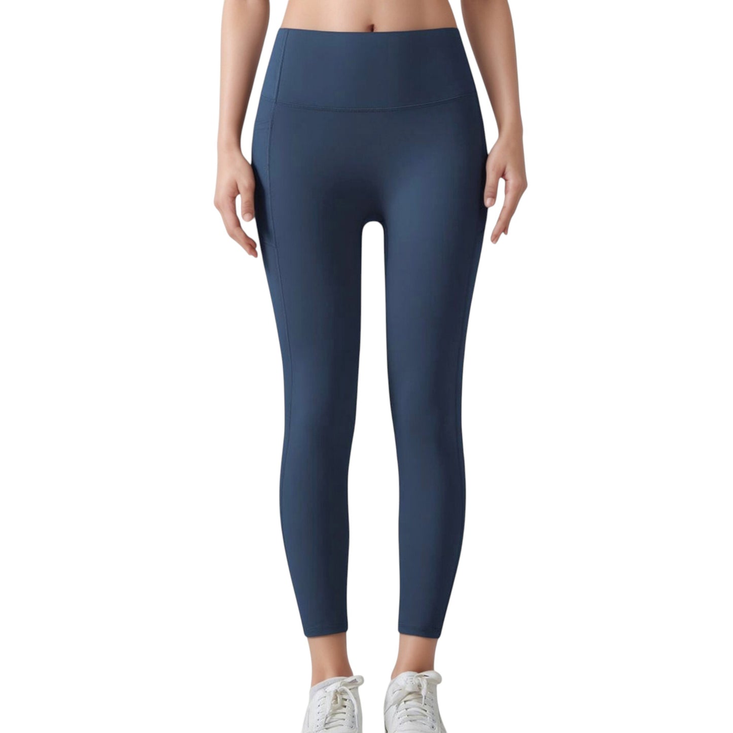 High Waist Leggings with Side Pockets and Seamless Fitted Design for Active and Casual Wear