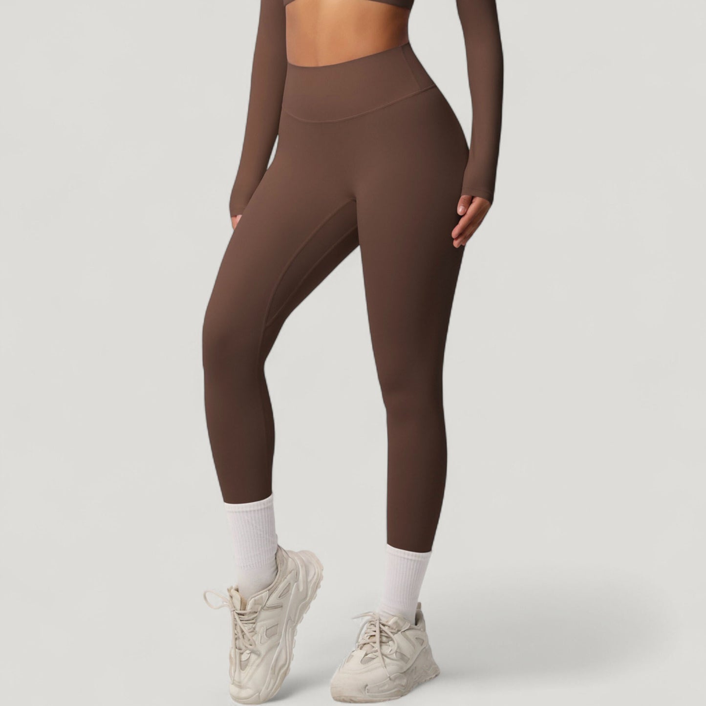 High Waist Leggings with Side Pockets and Seamless Stretch Fabric for Active and Everyday Wear