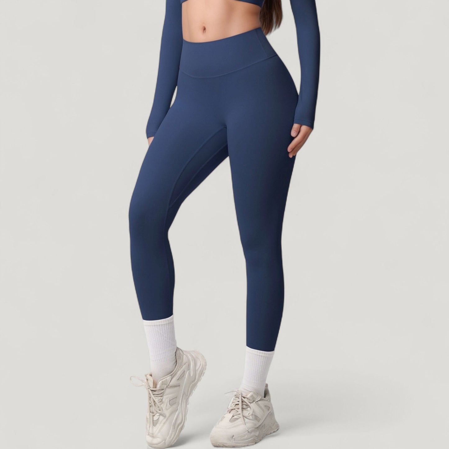 High Waist Leggings with Side Pockets and Seamless Stretch Fabric for Active and Everyday Wear