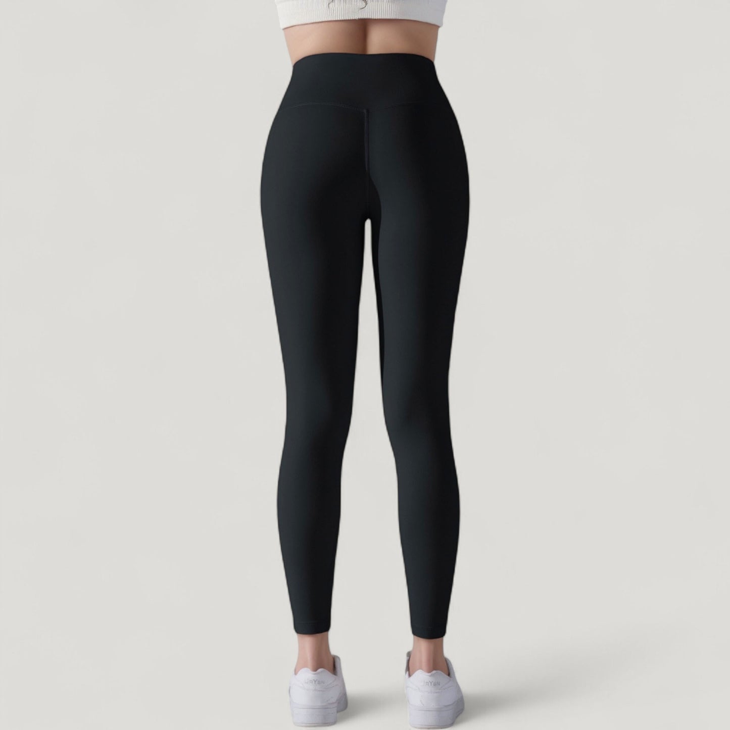 High Waist Seamless Full Length Leggings with Wide Waistband