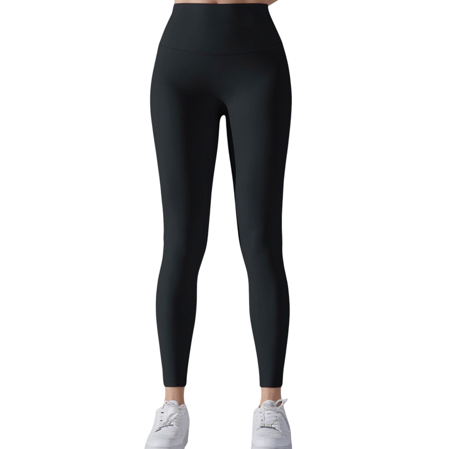 High Waist Seamless Full Length Leggings with Wide Waistband