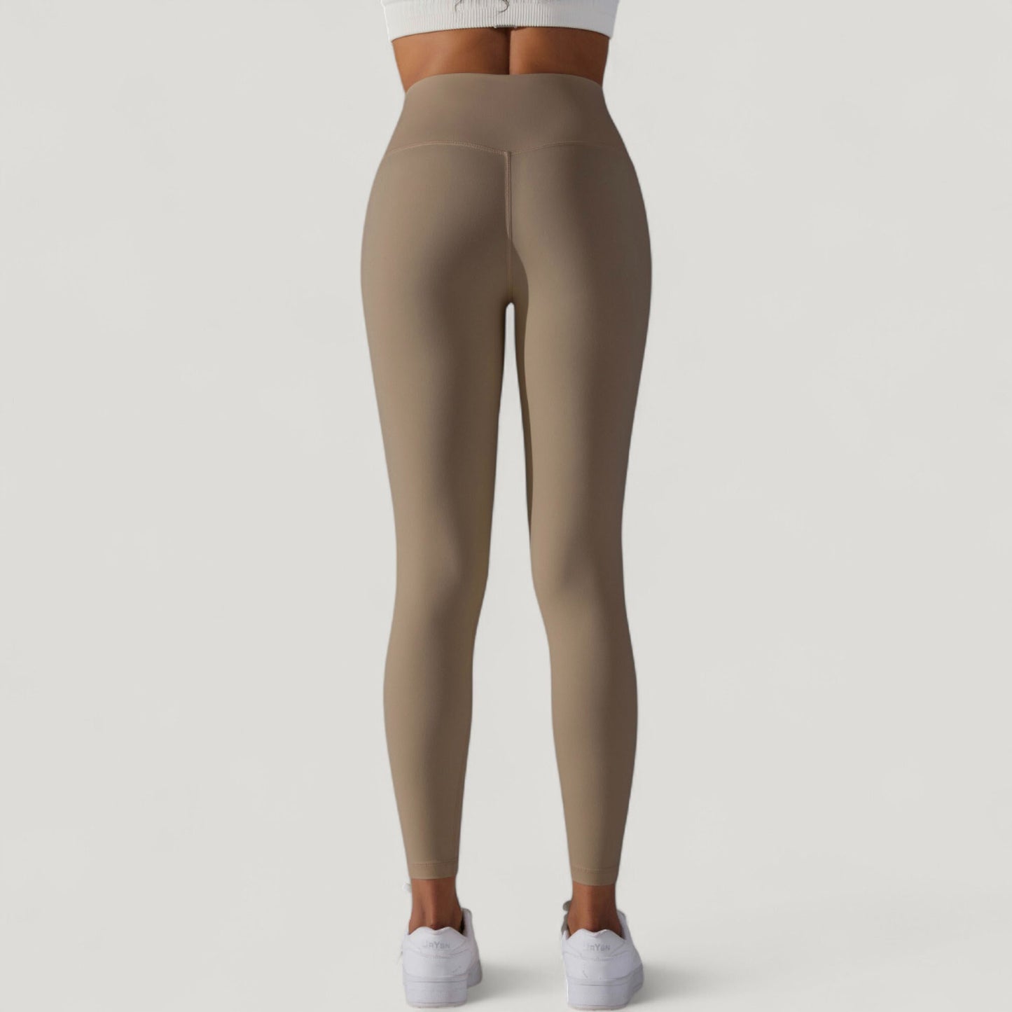 High Waist Seamless Full Length Leggings with Wide Waistband
