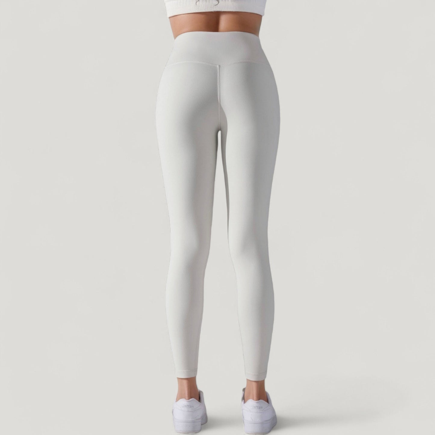 High Waist Seamless Full Length Leggings with Wide Waistband