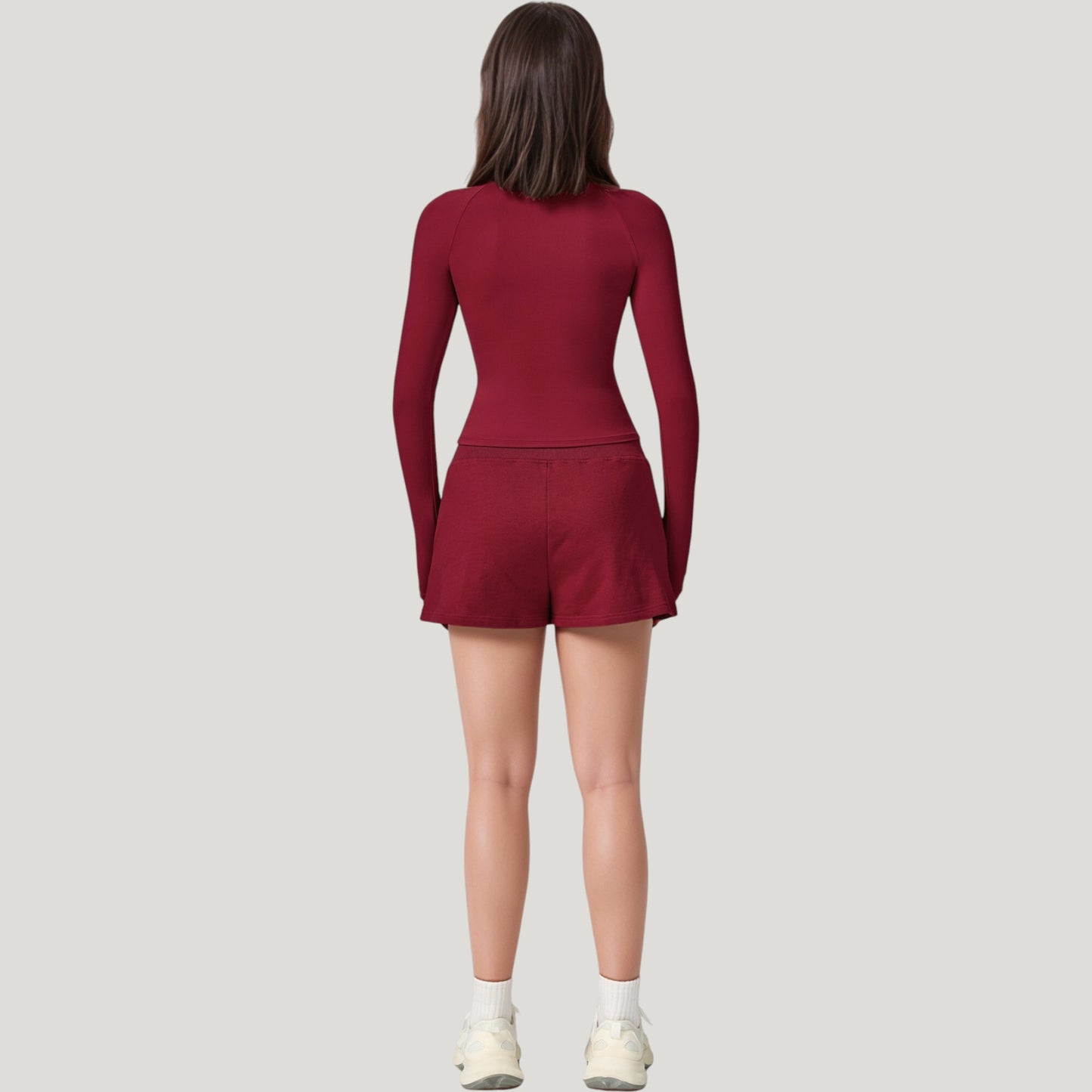 Long Sleeve Crew Neck Activewear Top with Streamlined Fit and Lightweight Stretch Performance Fabric