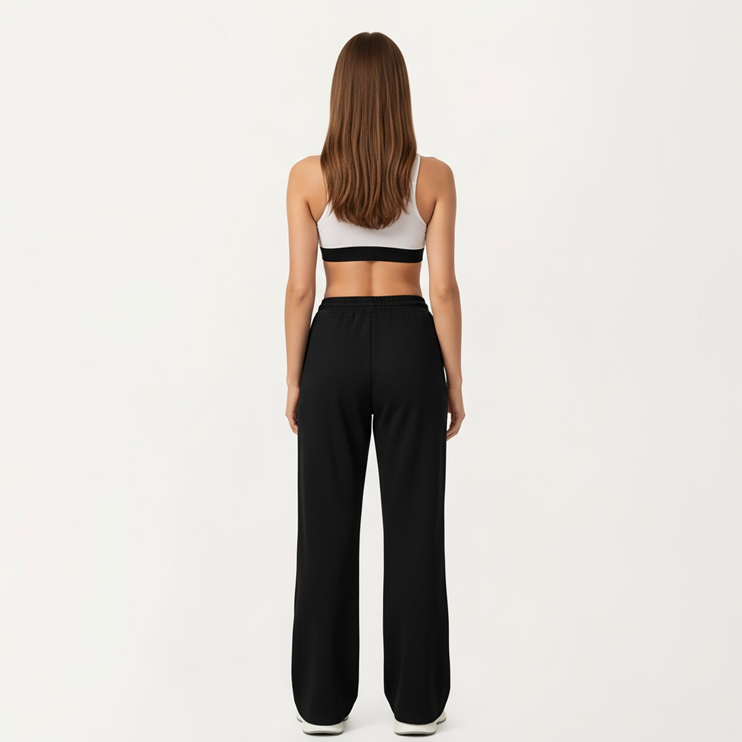 Wide Leg High Waist Drawstring Pants with Relaxed Fit and Soft Stretch Fabric