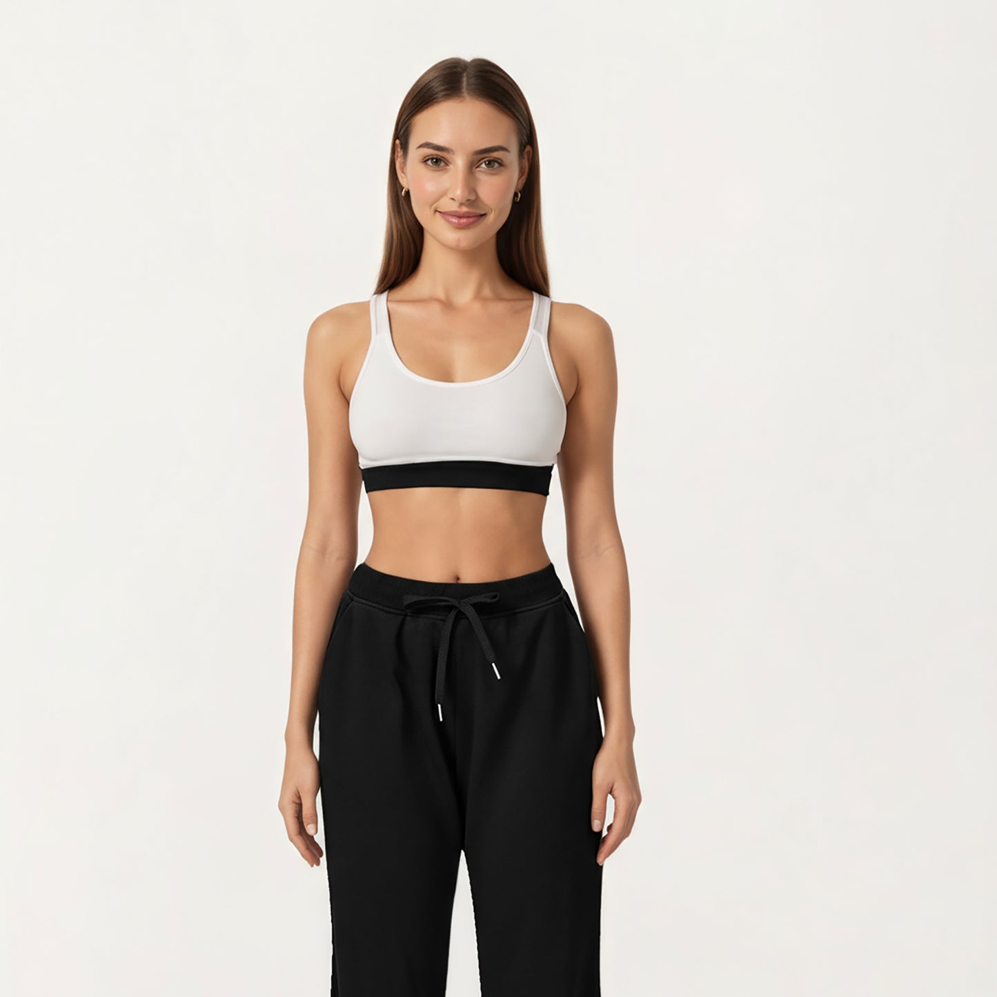 Wide Leg High Waist Drawstring Pants with Relaxed Fit and Soft Stretch Fabric