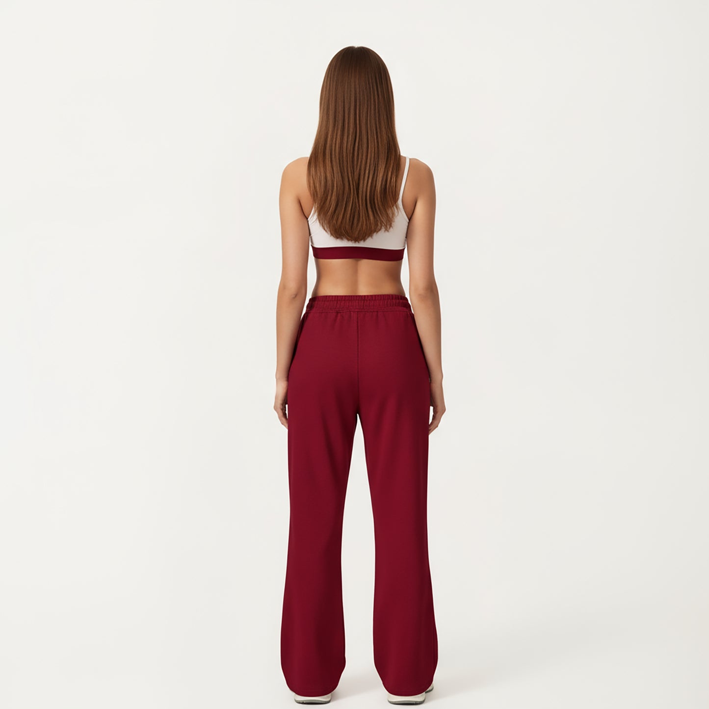 Wide Leg High Waist Drawstring Pants with Relaxed Fit and Soft Stretch Fabric