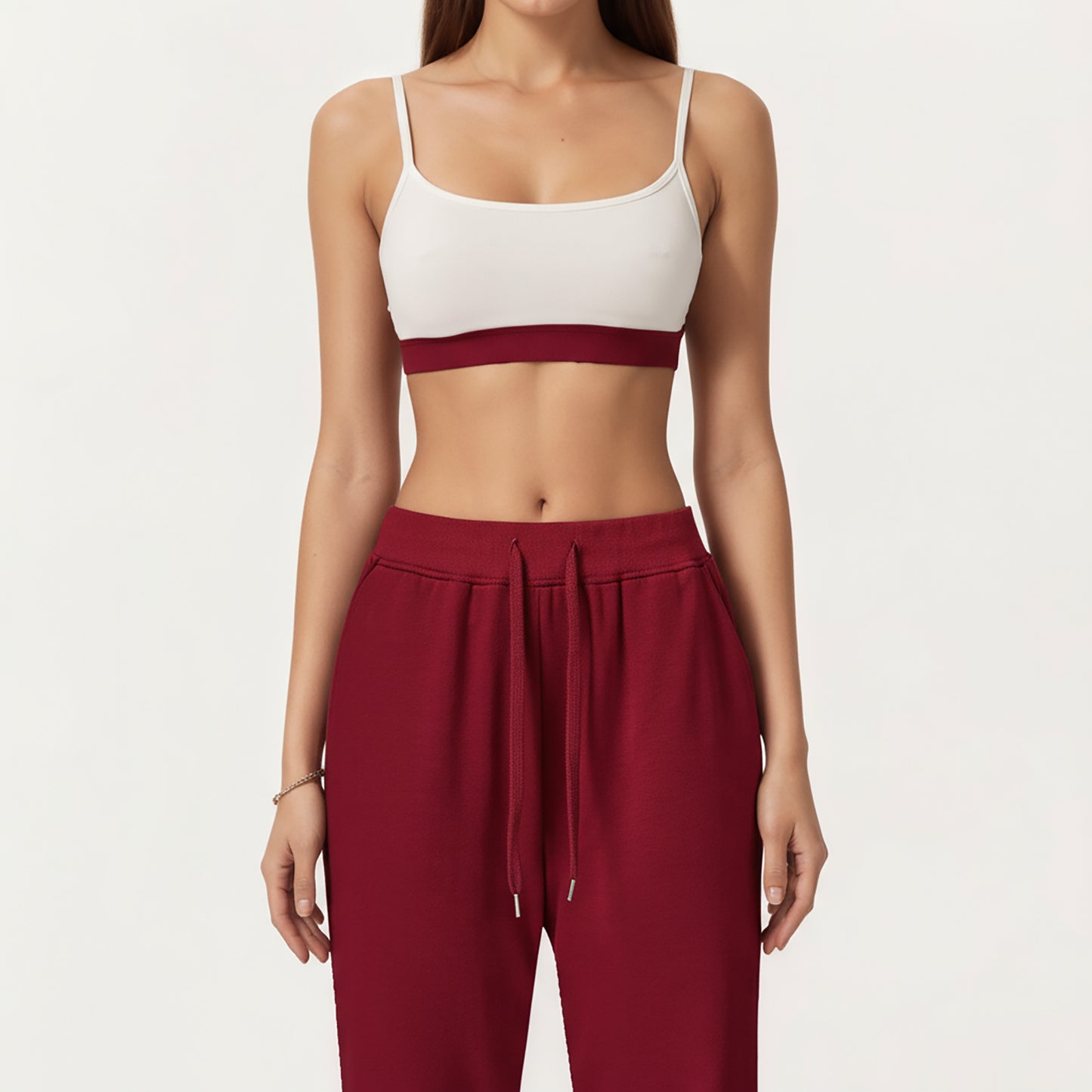 Wide Leg High Waist Drawstring Pants with Relaxed Fit and Soft Stretch Fabric
