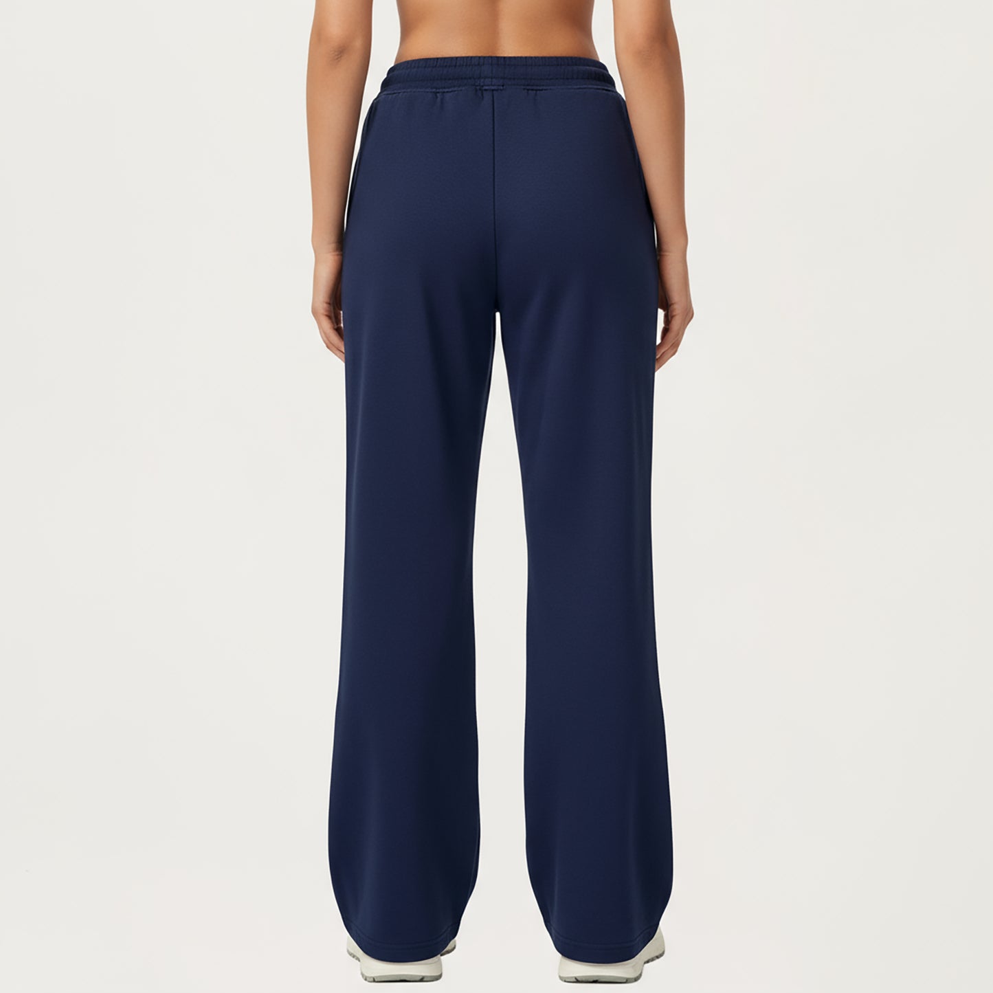 Wide Leg High Waist Drawstring Pants with Relaxed Fit and Soft Stretch Fabric