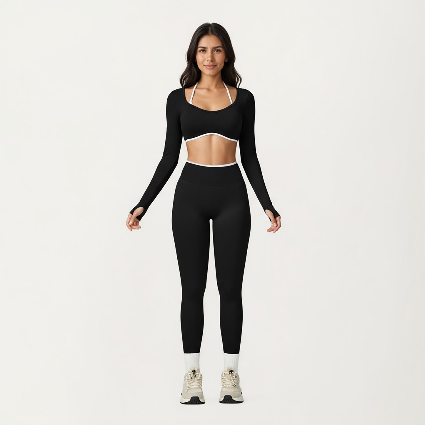 High Waist Seamless Athletic Leggings with Stretch Fit and Contoured Design