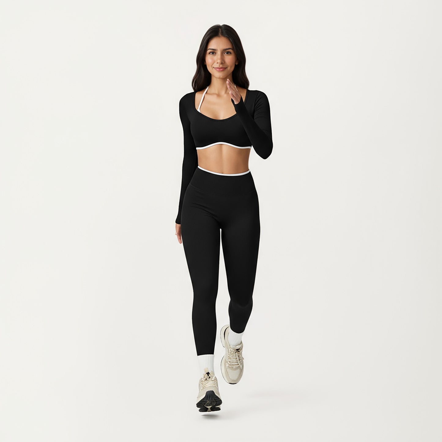 High Waist Seamless Athletic Leggings with Stretch Fit and Contoured Design