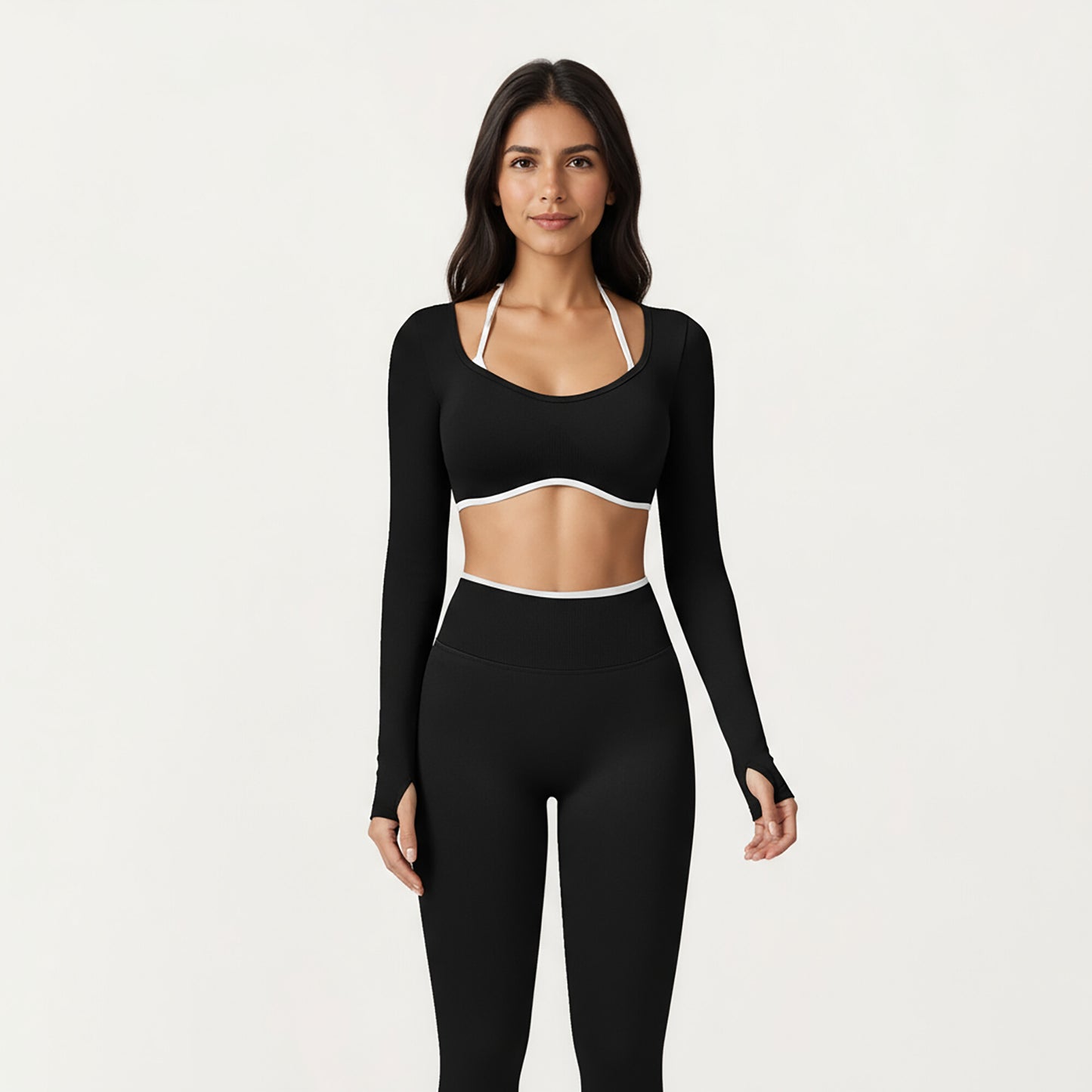 High Waist Seamless Athletic Leggings with Stretch Fit and Contoured Design