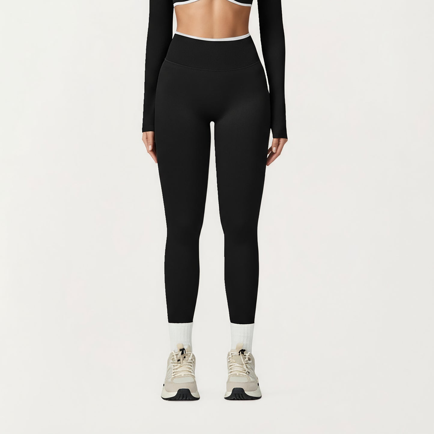 High Waist Seamless Athletic Leggings with Stretch Fit and Contoured Design