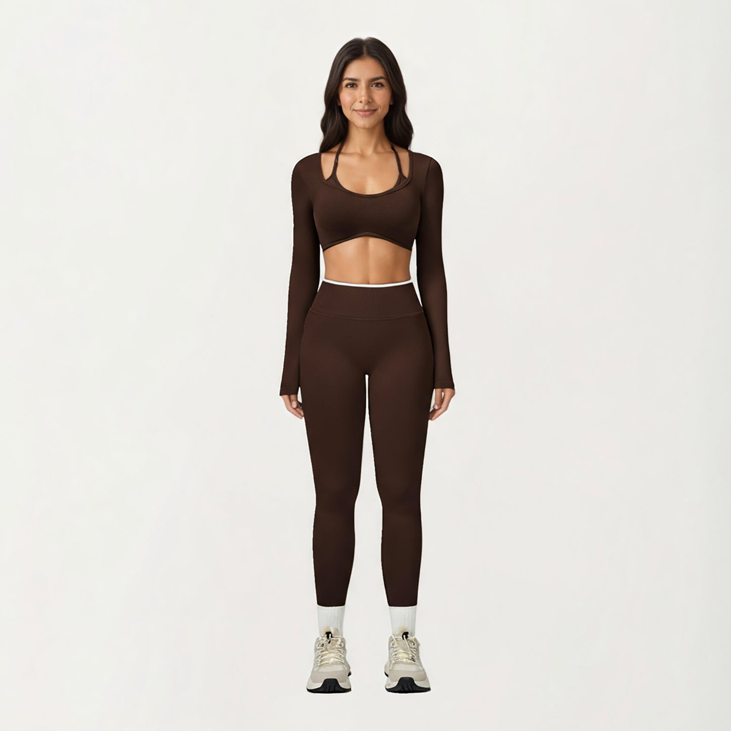 High Waist Seamless Athletic Leggings with Stretch Fit and Contoured Design