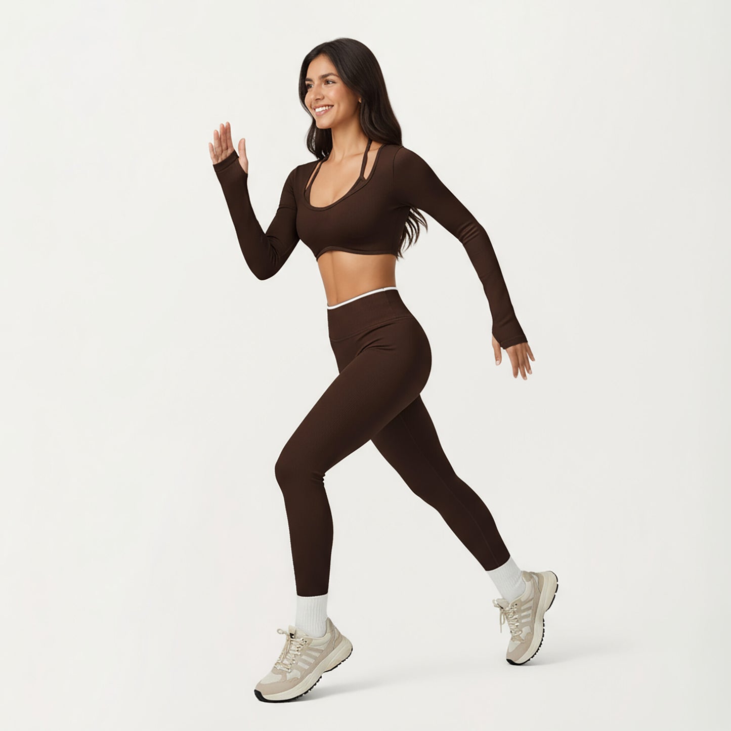 High Waist Seamless Athletic Leggings with Stretch Fit and Contoured Design