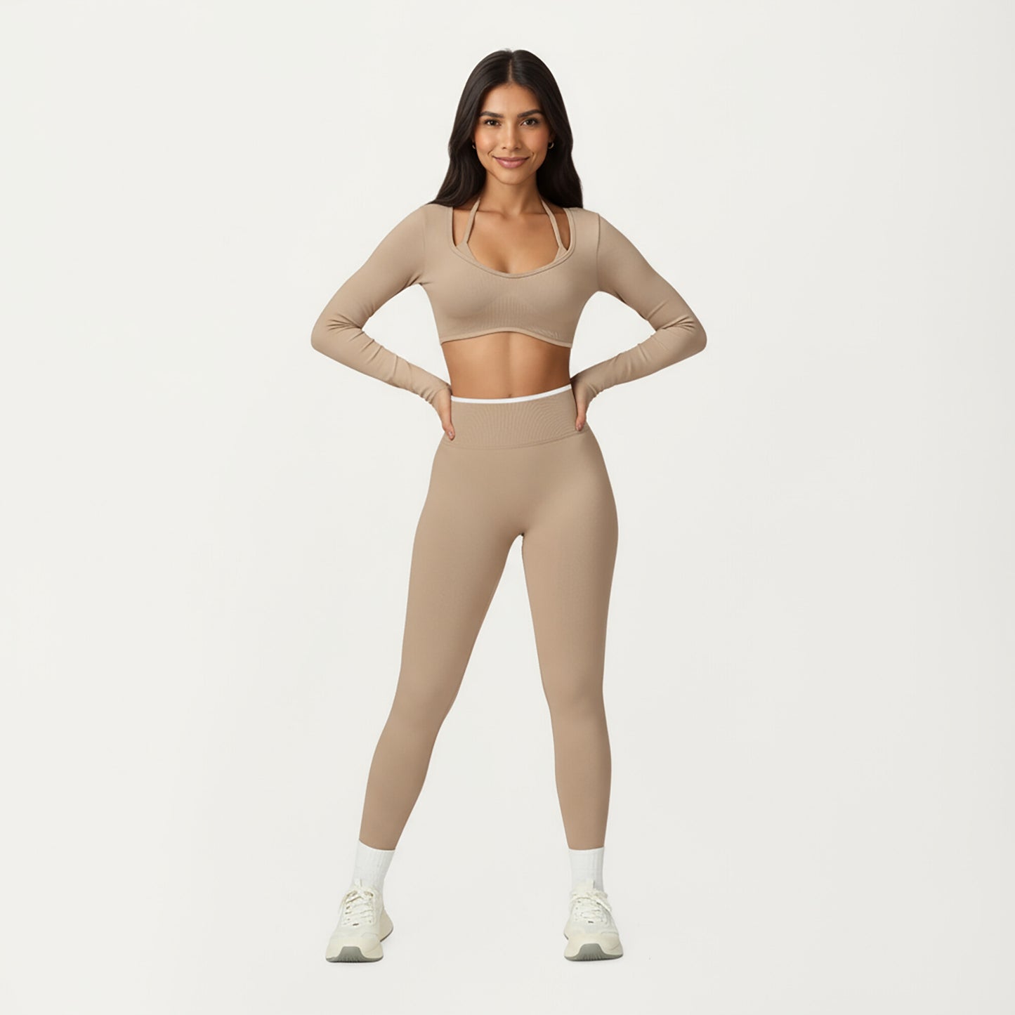 High Waist Seamless Athletic Leggings with Stretch Fit and Contoured Design