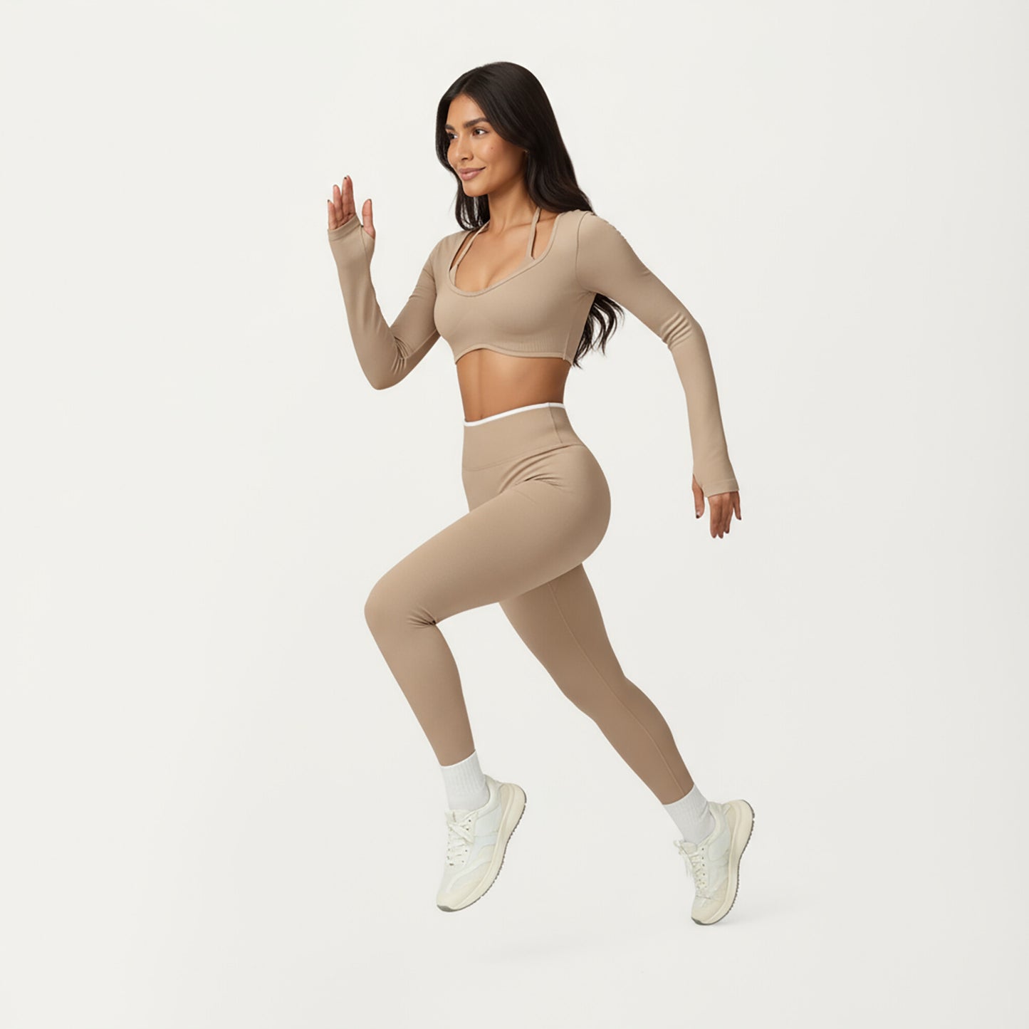 High Waist Seamless Athletic Leggings with Stretch Fit and Contoured Design