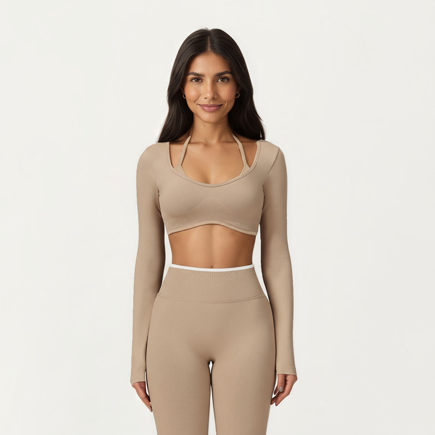 High Waist Seamless Athletic Leggings with Stretch Fit and Contoured Design