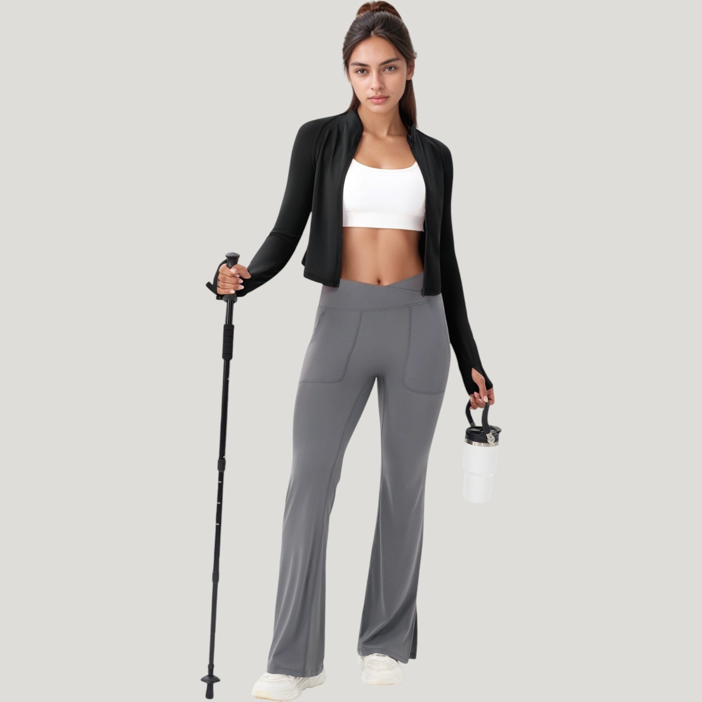 Long Sleeve Zip Front Activewear Jacket with Streamlined Fit and Lightweight Performance Fabric