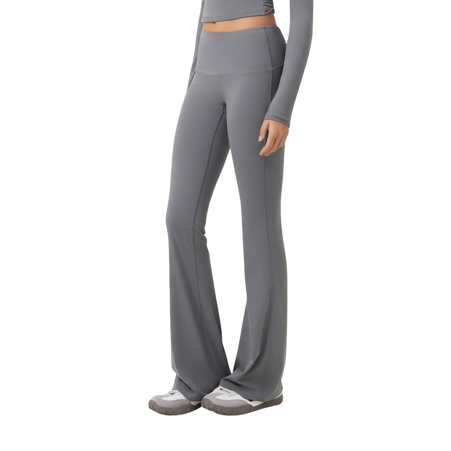 High Waist Wide Leg Pants with Drawstring Tie and Soft Stretch Fabric