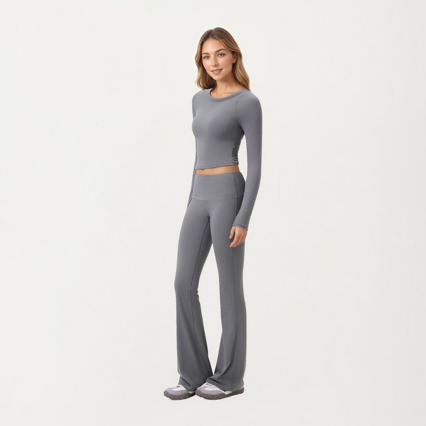 High Waist Wide Leg Pants with Drawstring Tie and Soft Stretch Fabric