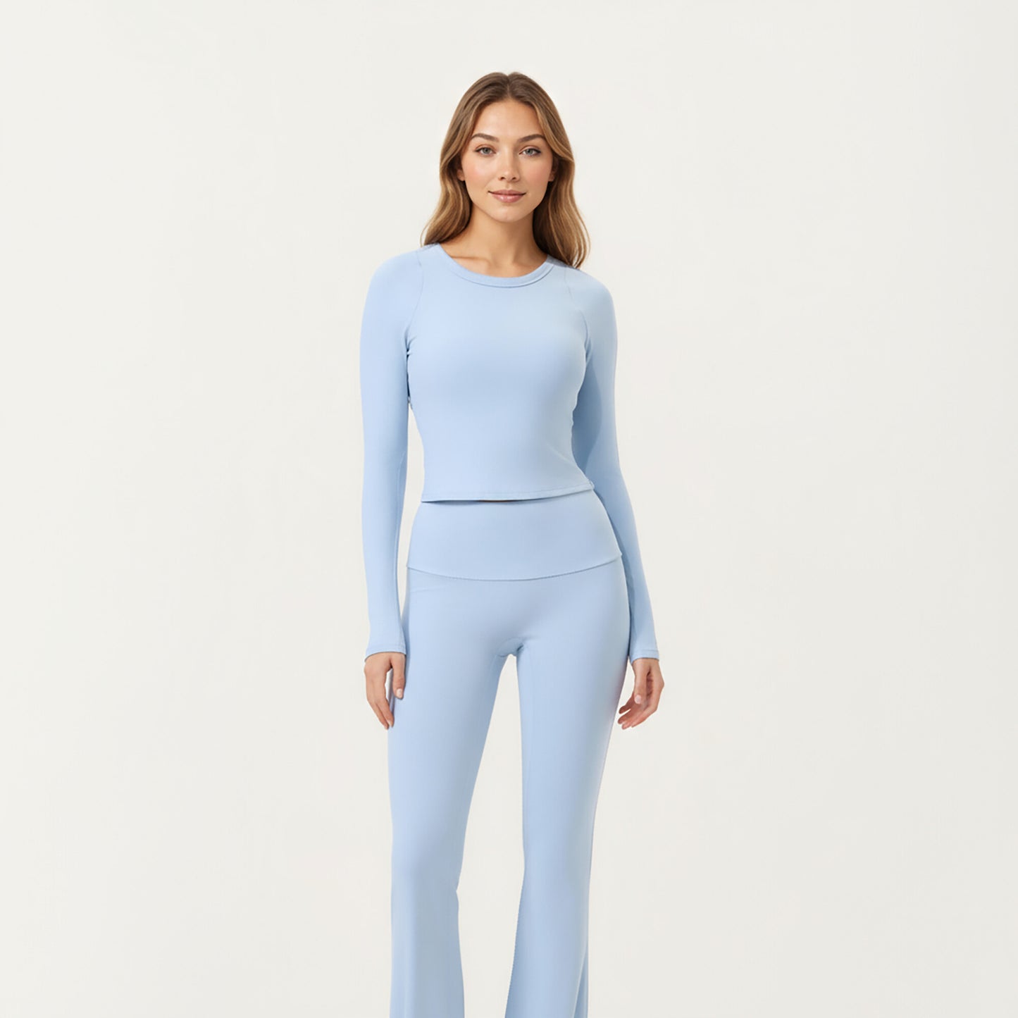 High Waist Wide Leg Pants with Drawstring Tie and Soft Stretch Fabric