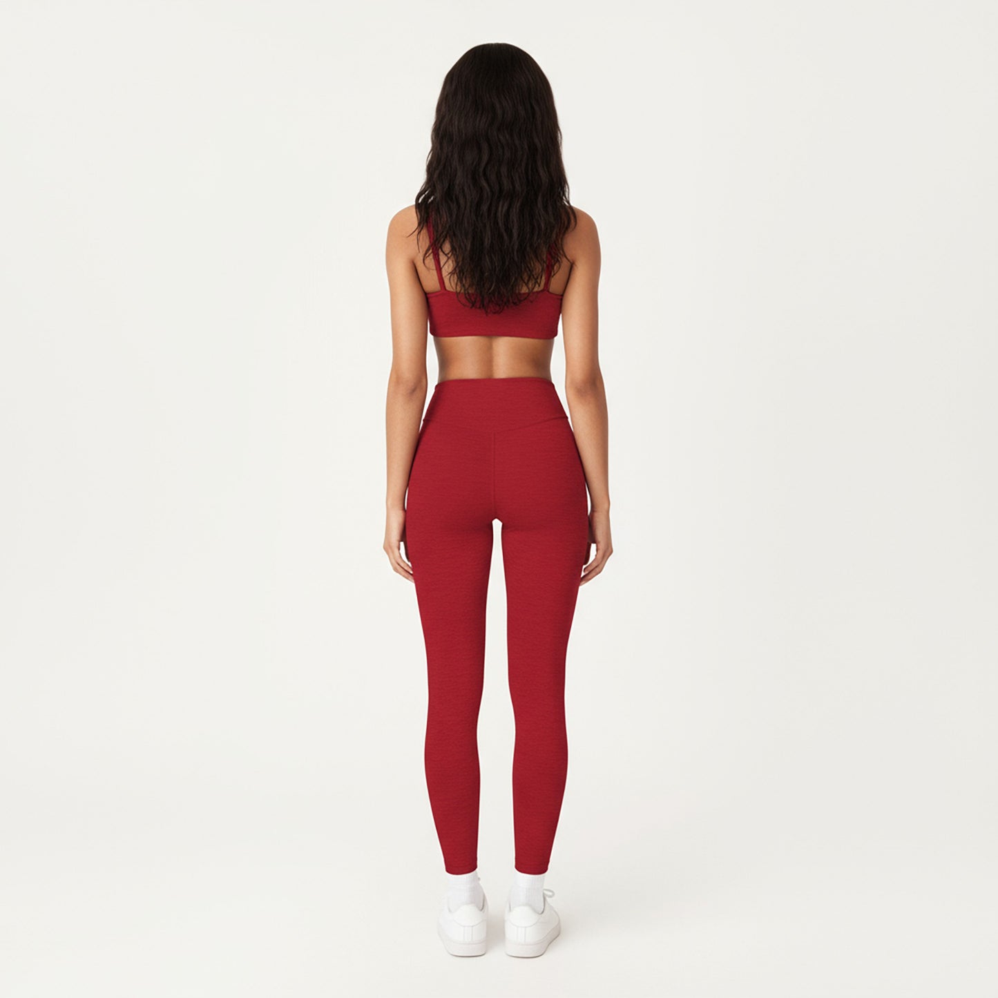 Seamless Rib Knit Bralette Top with Adjustable Spaghetti Straps