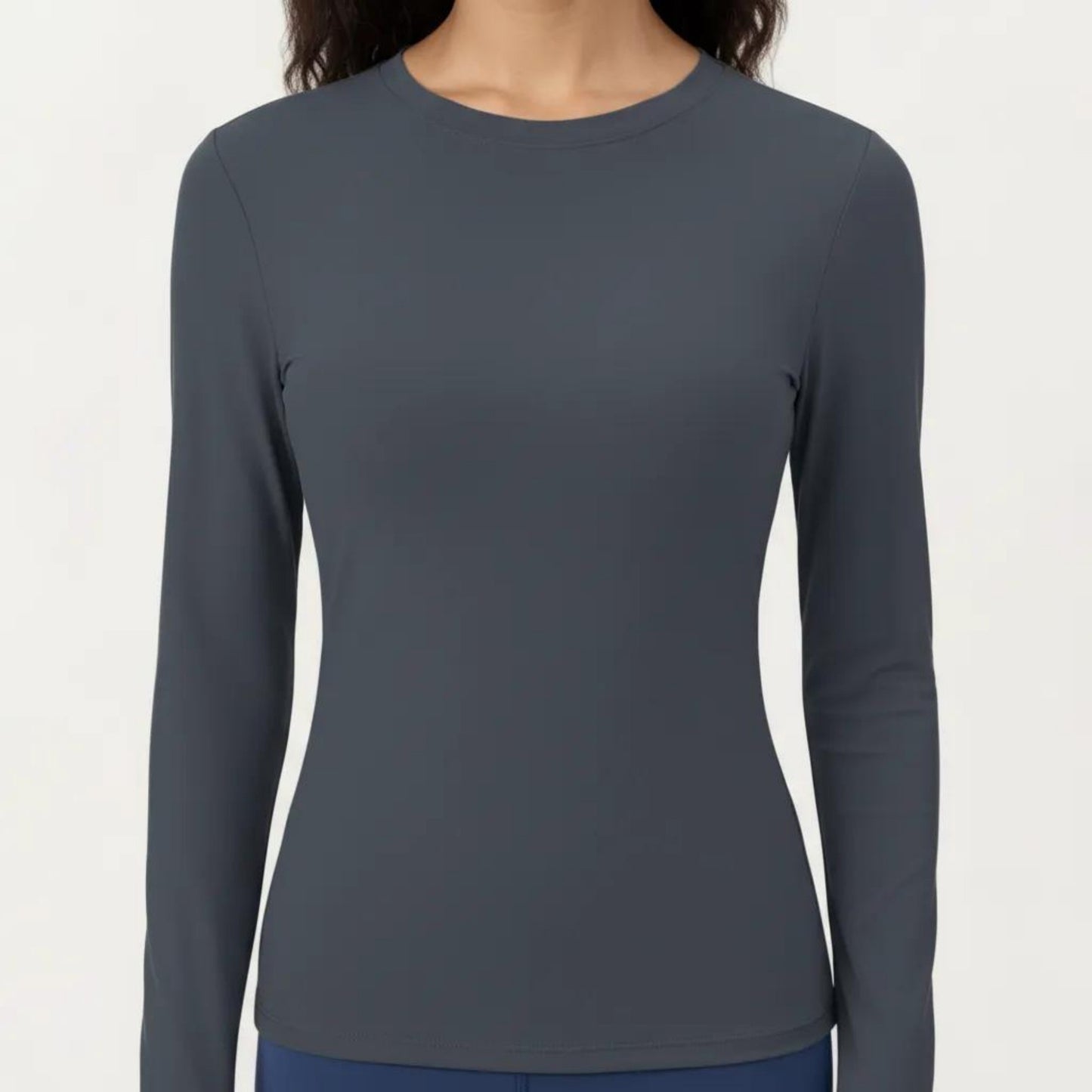 Long Sleeve Fitted Stretch Knit Performance Top