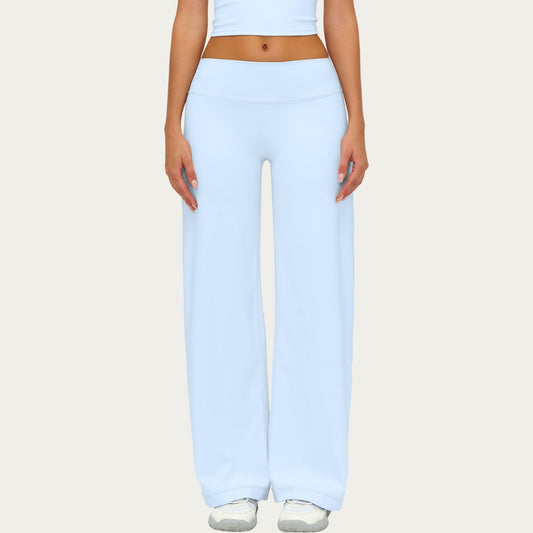 High Waist Wide Leg Yoga Pants Stretch Lounge Workout Training Relaxed Athletic Pants