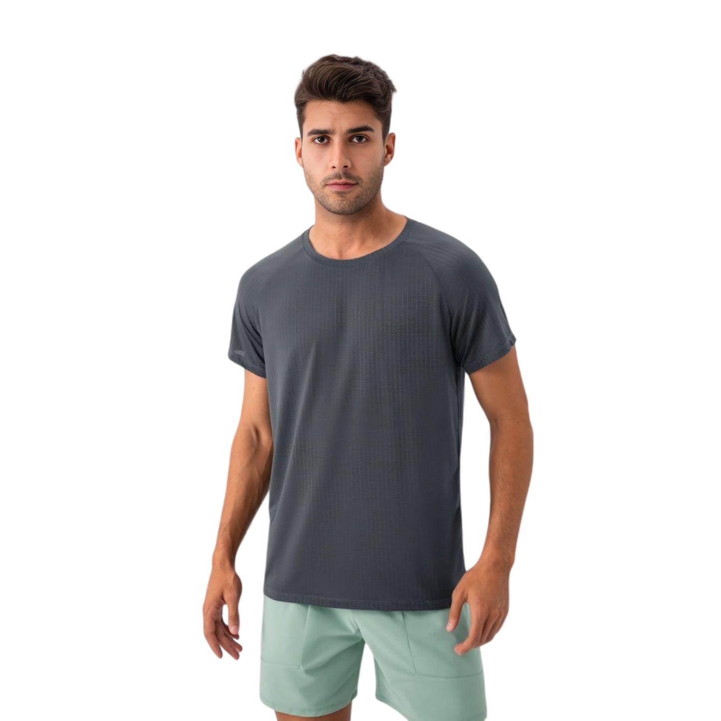 Men's Lightweight Performance T-Shirt with Moisture-Wicking Fabric and Raglan Sleeves