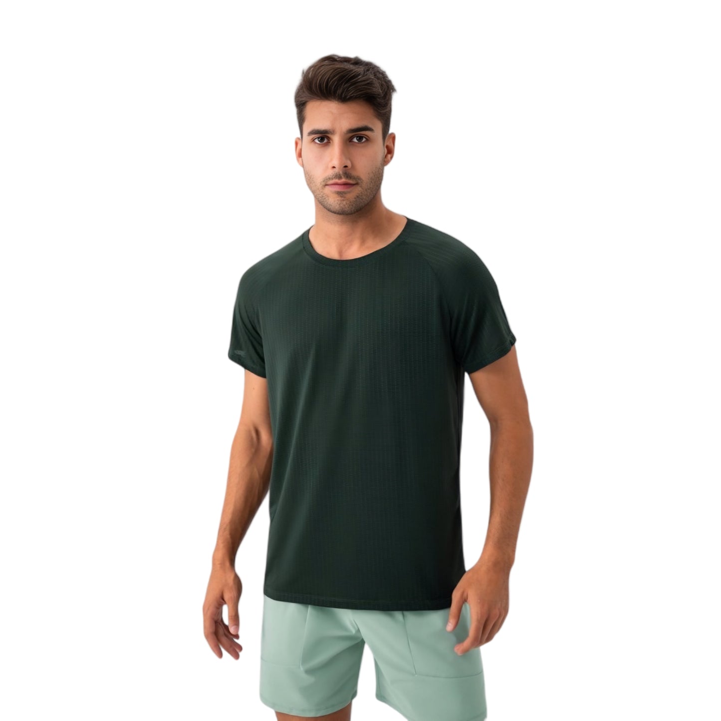 Men's Lightweight Performance T-Shirt with Moisture-Wicking Fabric and Raglan Sleeves