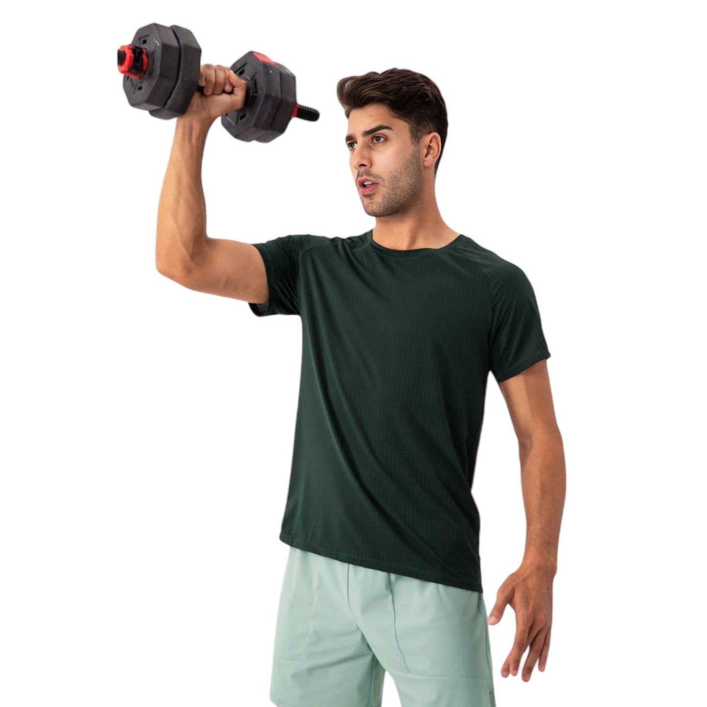 Men's Lightweight Performance T-Shirt with Moisture-Wicking Fabric and Raglan Sleeves