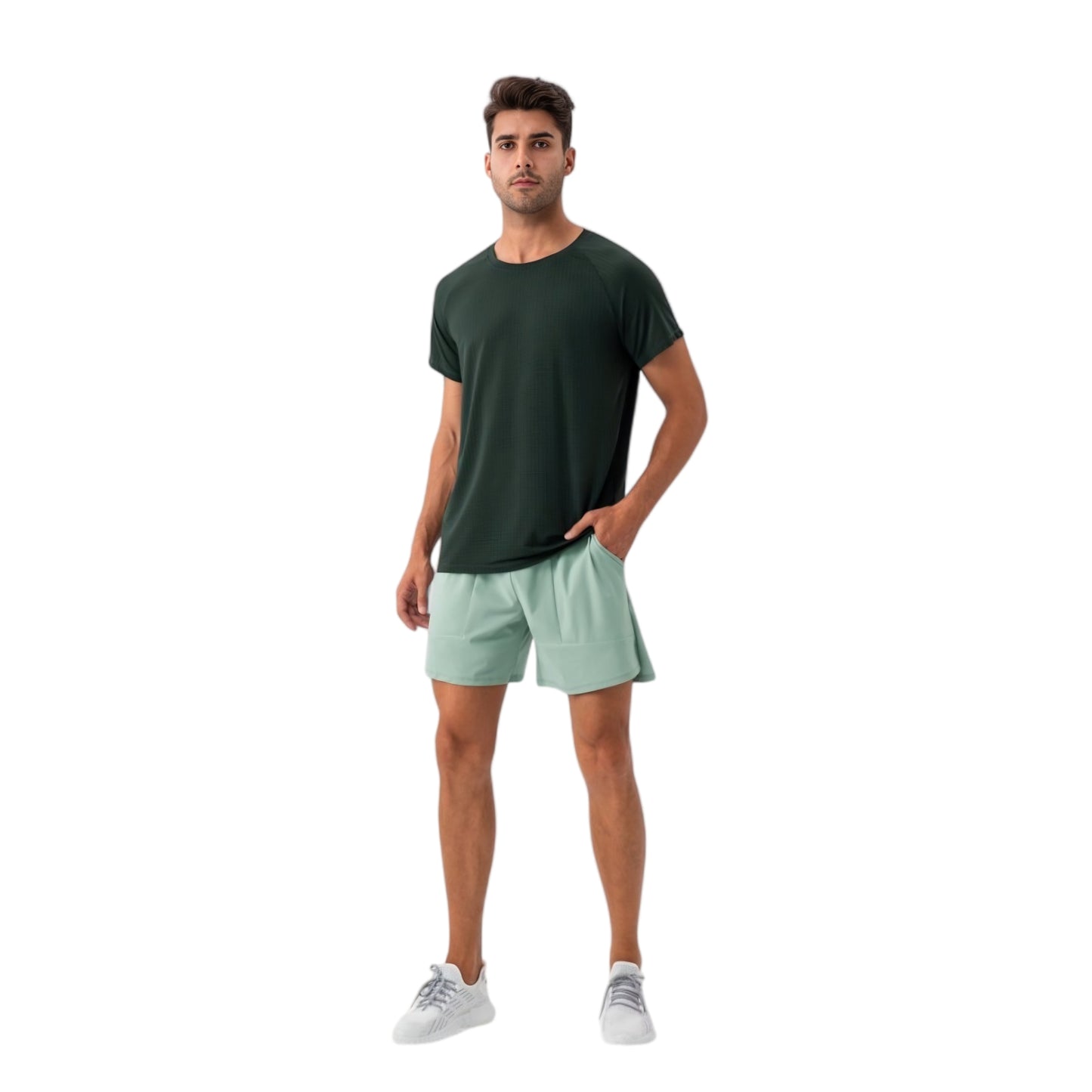 Men's Lightweight Performance T-Shirt with Moisture-Wicking Fabric and Raglan Sleeves