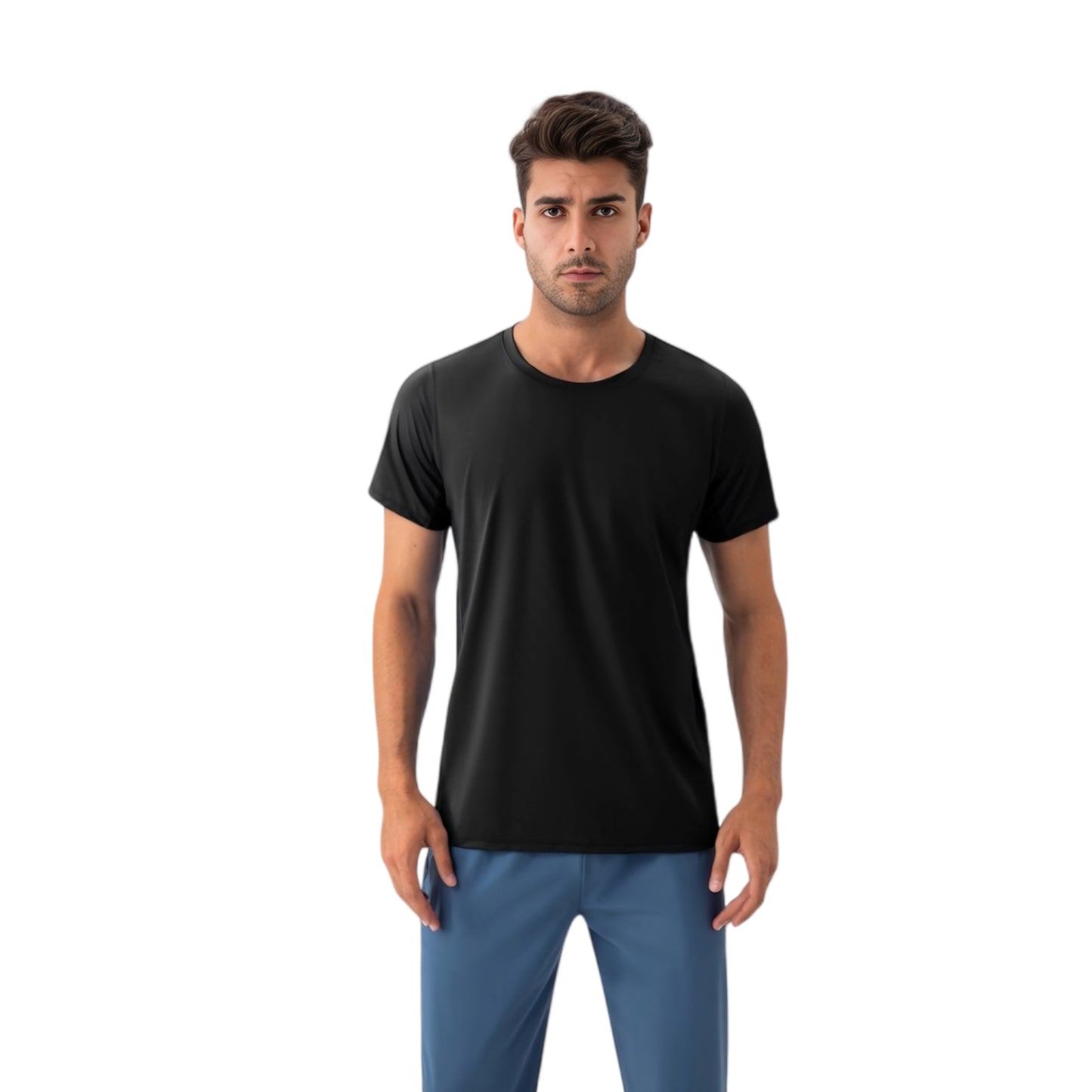 Men's Classic Fit Athletic T-Shirt with Quick-Dry Fabric and Short Sleeves