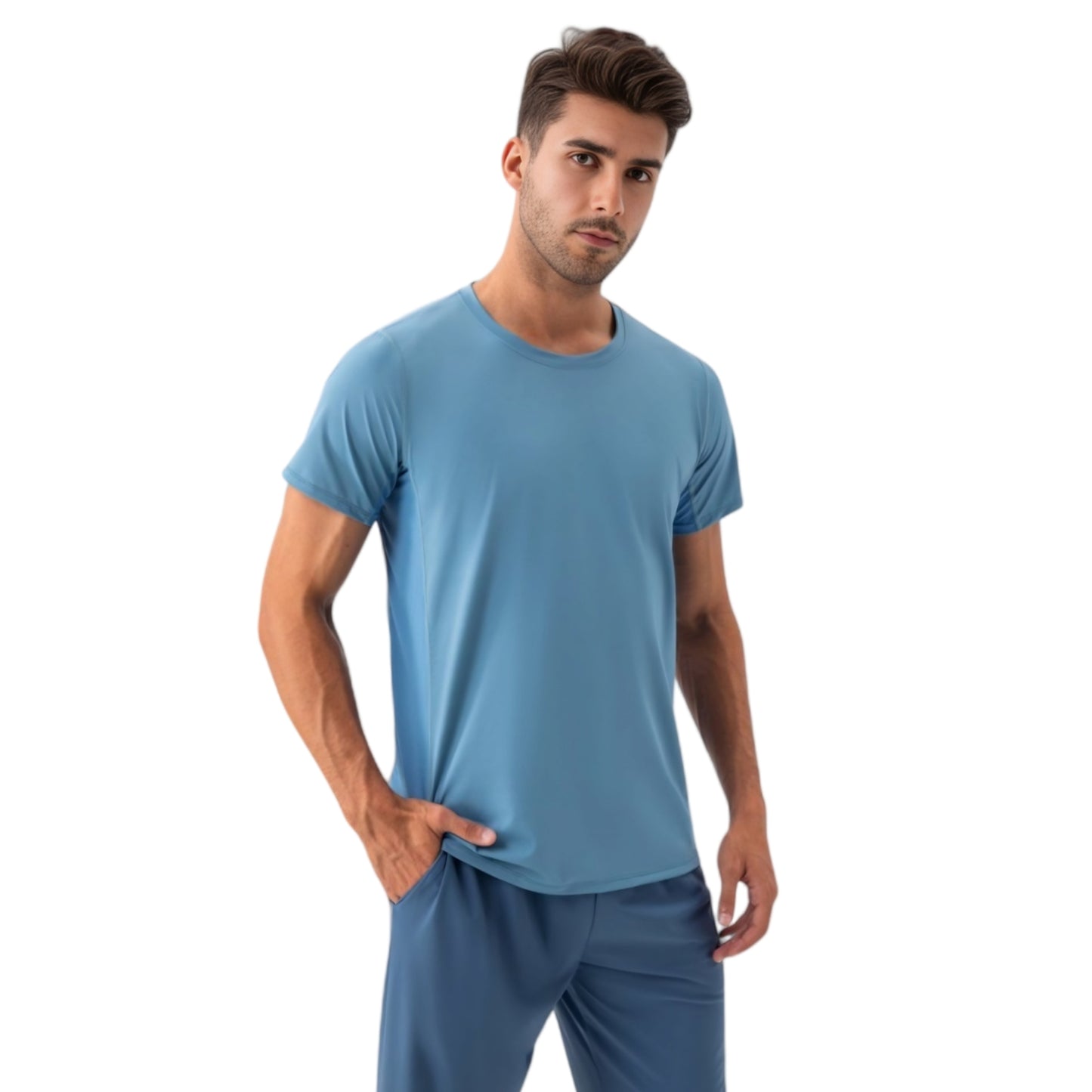 Men's Classic Fit Athletic T-Shirt with Quick-Dry Fabric and Short Sleeves