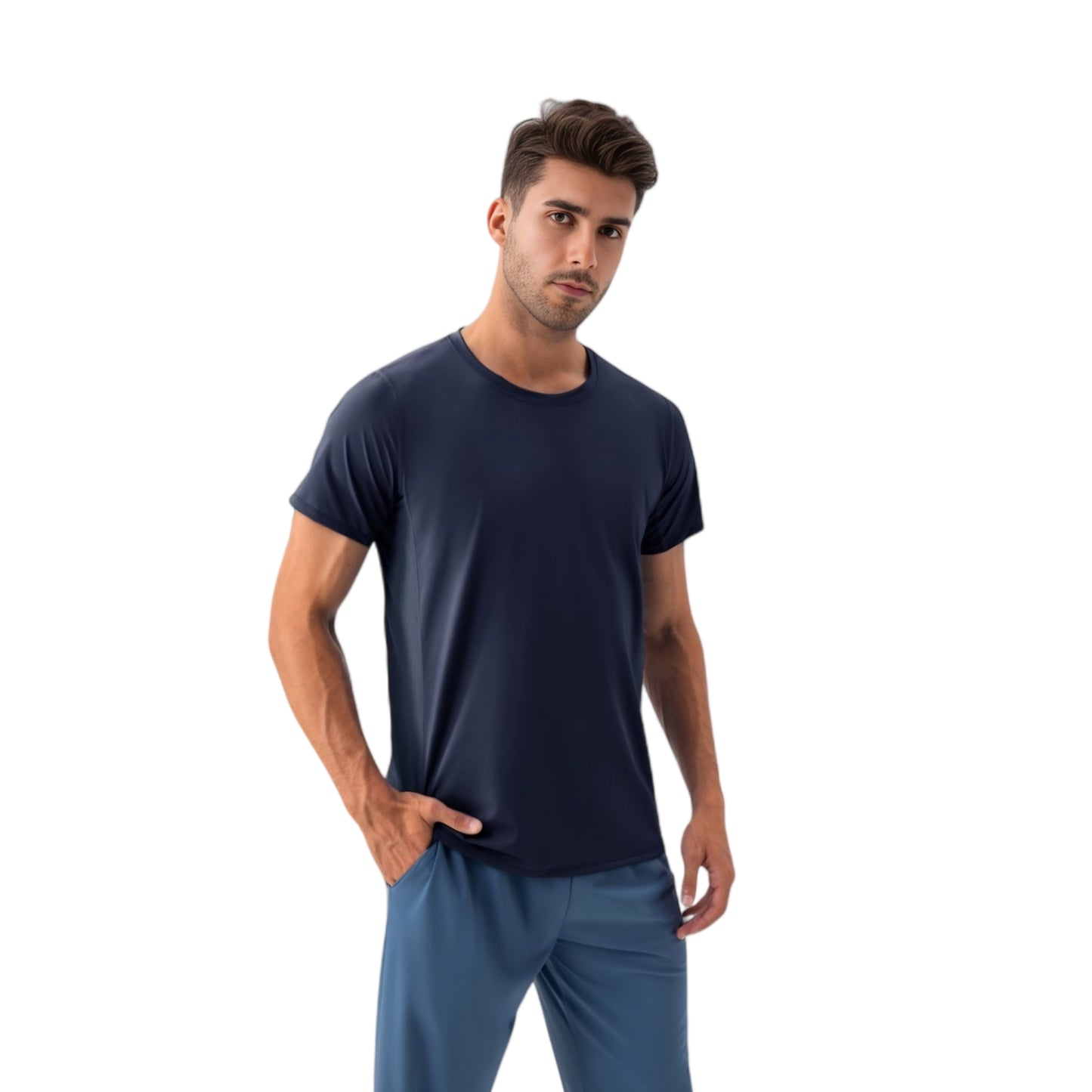 Men's Classic Fit Athletic T-Shirt with Quick-Dry Fabric and Short Sleeves