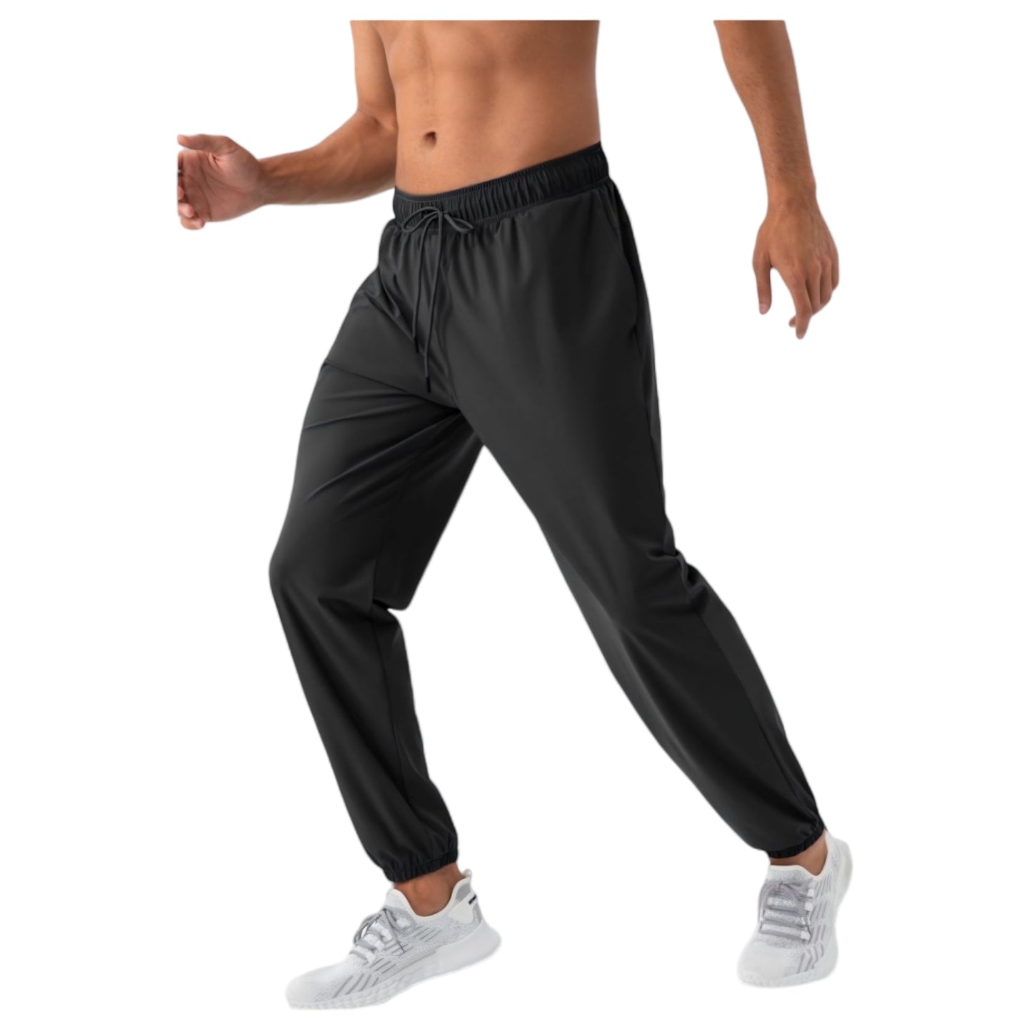Men's Lightweight Stretch Lounge Pants with Adjustable Drawstring Waist and Straight Leg Fit