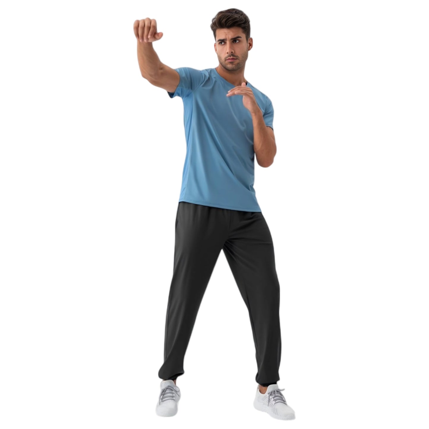 Men's Lightweight Stretch Lounge Pants with Adjustable Drawstring Waist and Straight Leg Fit