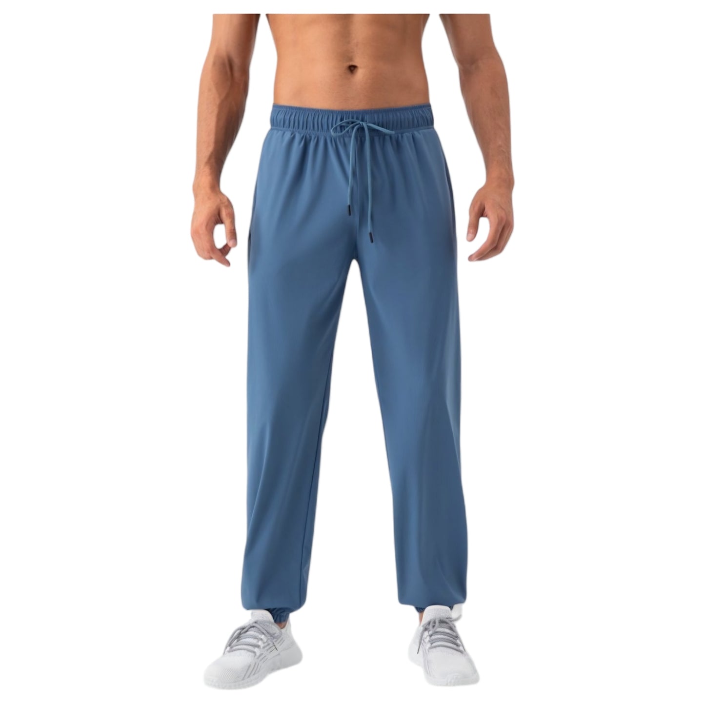 Men's Lightweight Stretch Lounge Pants with Adjustable Drawstring Waist and Straight Leg Fit