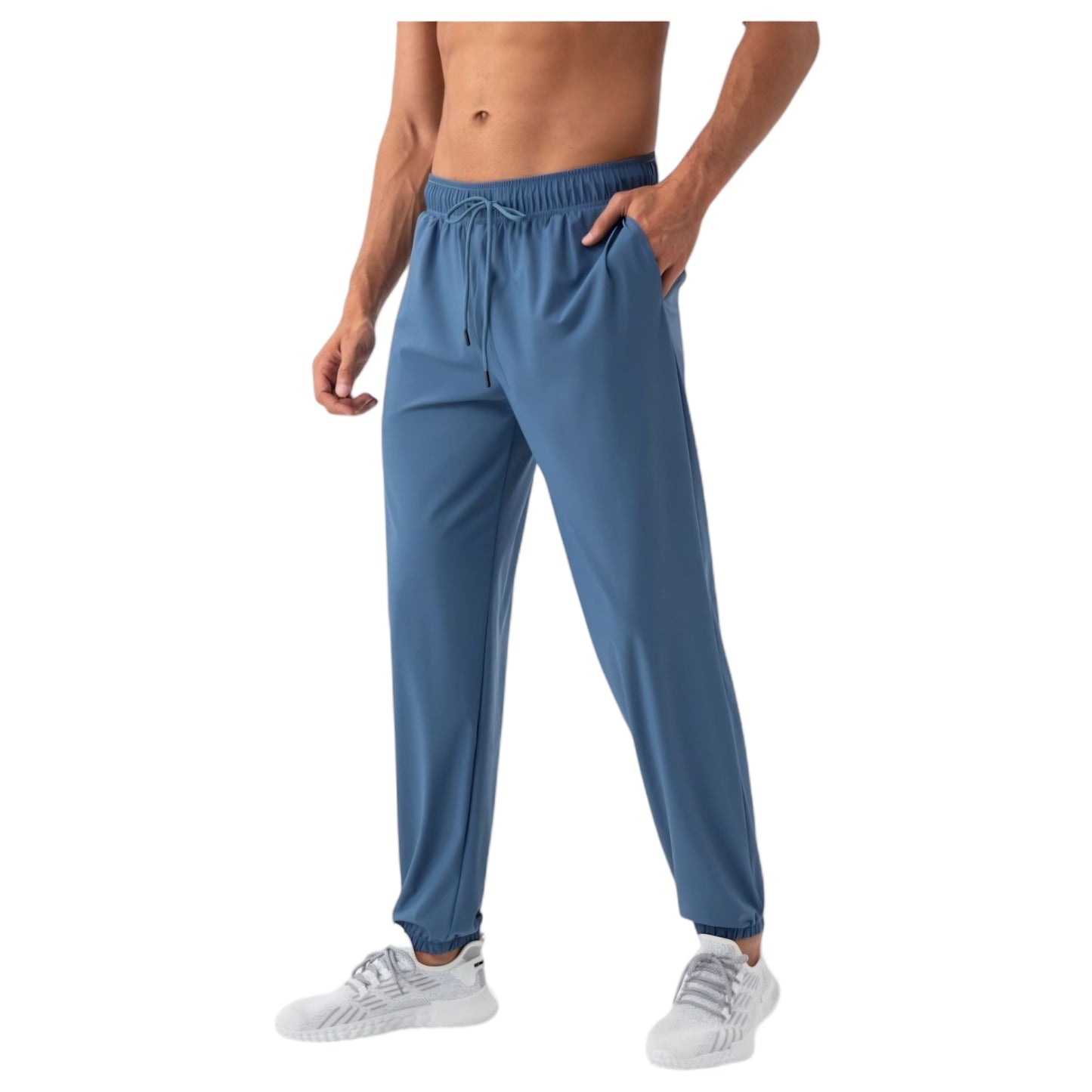 Men's Lightweight Stretch Lounge Pants with Adjustable Drawstring Waist and Straight Leg Fit